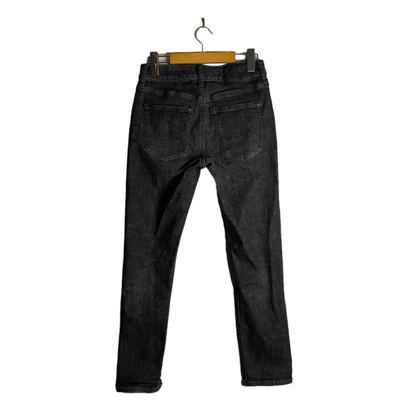 American Eagle Men's Black Wash Slim Distressed Denim Jeans - Picture 5 of 9